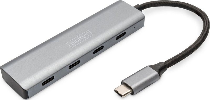 Digitus DA-70246 USB 3.1 Hub - 4 Poorten - Aluminium - Donkergrijs