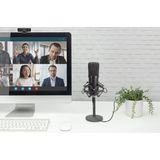 Digitus - DA-20300 - Spraakmicrofoon - Zwart - USB, Inclusief Shockmount en Standaard