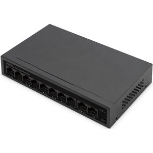 Digitus - DN-95357 - Netwerk Switch - 8 + 2 Poorten - 10/100/1000 MBit/s - PoE-functie