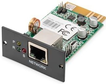 DIGITUS SNMP-kaart - voor DIGITUS OnLine UPS-systemen DN-170xxx - toegang op afstand & bewaking - waarschuwingen via e-mail - 1x RJ45-poort - Plug & Play Zwart