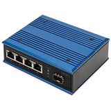 Digitus - DN-651134 - Netwerkschakelaar - Zwart - 4-poorts 10/100/1000BASE-TX + 1000Base-FX