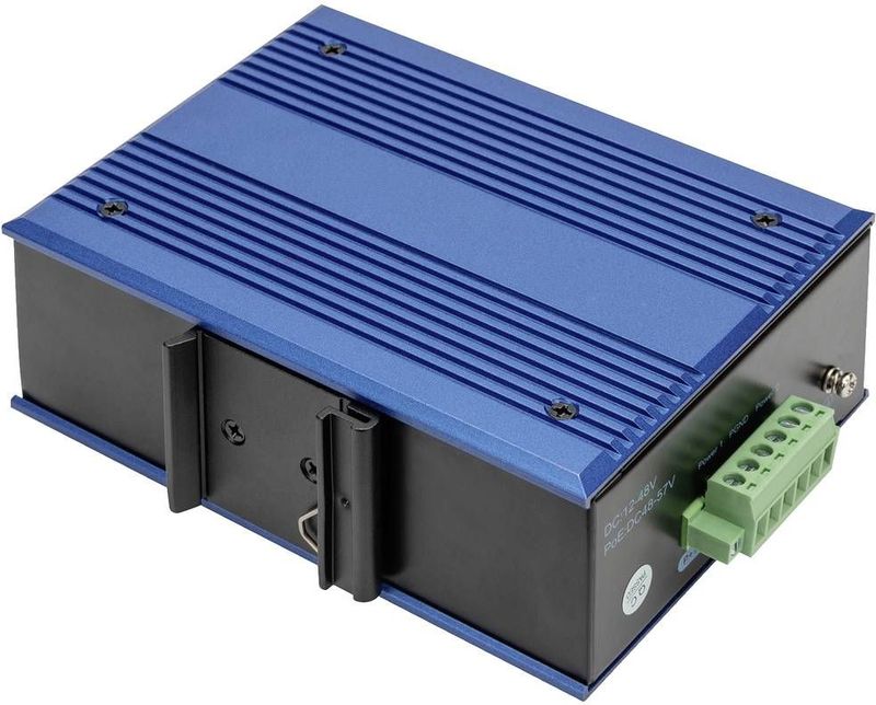 Digitus - DN-651136 - Industriële Ethernet Schakelaar - Zwart - 8 Poorten - Robuuste Behuizing