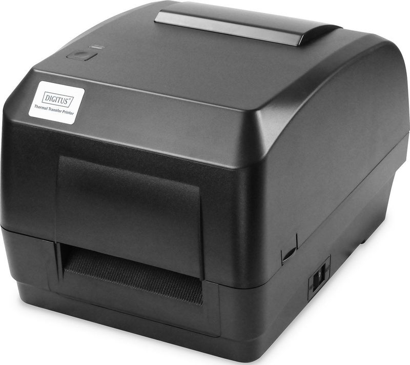 DIGITUS Thermische transfer labelprinter - 200 DPI - direct thermisch - 127mm/s printsnelheid - instelbare printbreedte 25,4-118mm - USB 2.0-, RS-232-, Ethernet-poorten - SD-kaartlezer - zwart