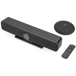 DIGITUS 4K alles-in-één videobar Pro - videoconferentiesysteem - 4 microfoons & 1 tafelmicrofoon, 1 luidspreker - Zwart