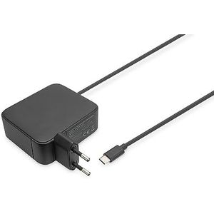 DIGITUS GaN 100 W USB-C oplader voor laptop – galliumnitride technologie – Power Delivery 3.0 – kabellengte 1,2 m – ook voor smartphones en tablets – zwart