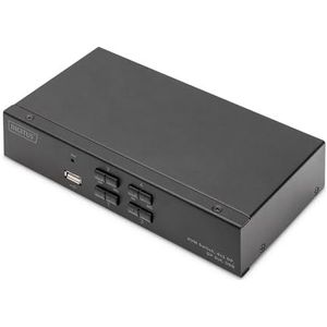 Digitus - DS-12891 - KVM-schakelaar - Zwart - USB - 4x1 DP