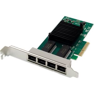 DIGITUS Carte réseau pour serveur Gigabit Ethernet - 4 ports RJ45 - NIC - Intel I350 - sans halogène - 10/100/1000 Mbps