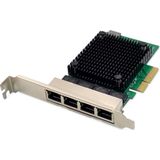 DIGITUS 2,5 Gigabit Ethernet Server netwerkkaart - 4 poort RJ45 - NIC - RTL8125B - 10/100/1000/2500 Mbps
