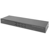 DIGITUS 8-poorts HDMI KVM-schakelaar - DDC communicatie - HDMI 1.4 - UltraHD 4k30Hz - USB-poorten voor muis en toetsenbord - Hotkey switching - geen driver nodig - Zwart