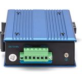 DIGITUS - Industriële Gigabit Mediaconverter - Zwart/Blauw - 1x RJ45, 1x SC-Duplex