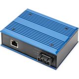 DIGITUS - Industriële Gigabit Mediaconverter - Zwart/Blauw - 1x RJ45, 1x SC-Duplex