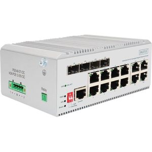 Digitus - DN-651145 - Beheerde Gigabit Ethernet-switch - Grijs - 8 x 10/100/1000 Mbps RJ45-poorten