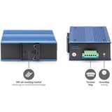 Digitus - Dn-651148 - Netwerk-switch - Zwart, Blauw - Unmanaged Gigabit Ethernet