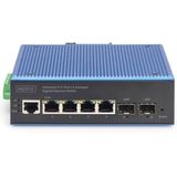 Digitus - DN-651154 - Netwerkschakelaar - Zwart - 4 RJ45-poorten - 2 SFP uplinks