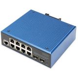 Digitus - DN-651157 - Netwerkschakelaar - Zwart - 8 Poorten + 2 SFP Uplinks
