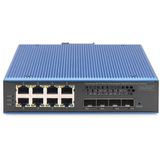 Digitus - Dn-651160 - Netwerk-switch - Zwart, Blauw - Managed L2/L3 - 8 Gigabit Ethernet-poorten