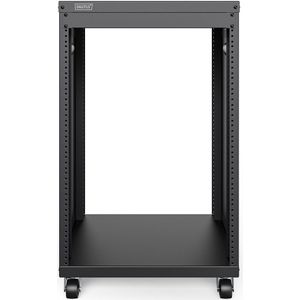 Digitus DN-48001 rack 16U Vrijstaande rek Zwart