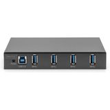 DIGITUS - 4-Poorts USB-Hub - Zwart - USB 3.0 - 5 Gbps - 15 kV ESD-bescherming