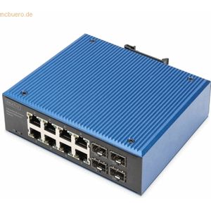 Digitus Dn-651152 Netwerk-switch Unmanaged Gigabit Ethernet (10/100/1000) Zwart, Blauw