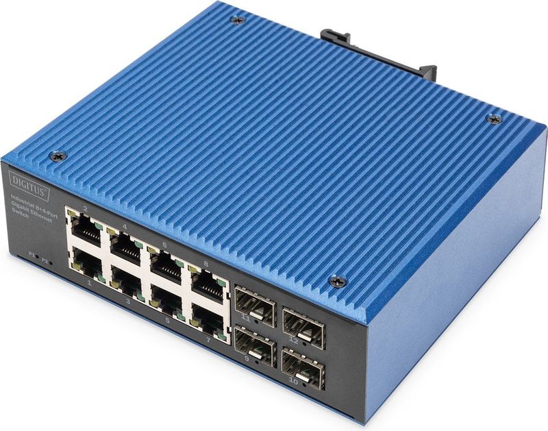 Digitus - Dn-651152 - Netwerk-switch - Zwart, Blauw - Unmanaged Gigabit Ethernet