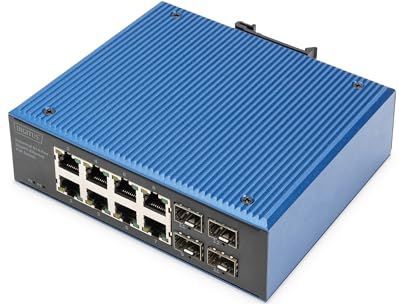 Digitus - Dn-651153 - Netwerk-switch - Zwart - Blauw - Unmanaged - 8 Gigabit Ethernet-poorten - 4 PoE-geschikte poorten