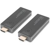 Digitus - 4K Draadloze HDMI-Extenderset - Zilver - Zwart - 30 m