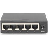 Digitus - 5-poorts Gigabitswitch - Zwart - Netwerkschakelaar