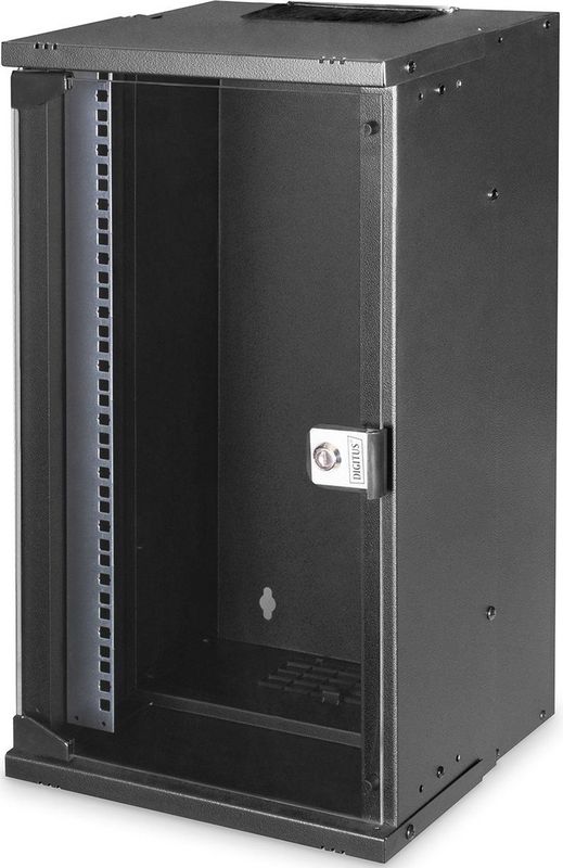 DIGITUS - Netwerkkast 10 Inch - 12 UH - Wandmontage - Zwart - Serie SOHO Pro