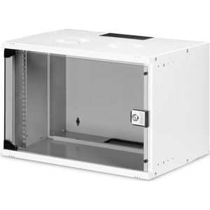 Digitus SOHO PRO wall-mounted enclosure - 483 mm (19) - 540x400 mm (WxD), Wall mounted rack, 7U, 60 kg, Key lock, Rack rails, Cable management