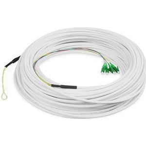 DIGITUS FTTH Drop Cable, Singlemode, 4 Fiber, 4 LC/APC, 50 m