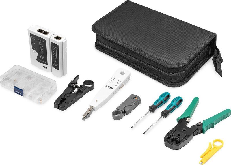 Digitus - Netwerk Gereedschapsset - Handgereedschap - Inclusief LAN-tester
