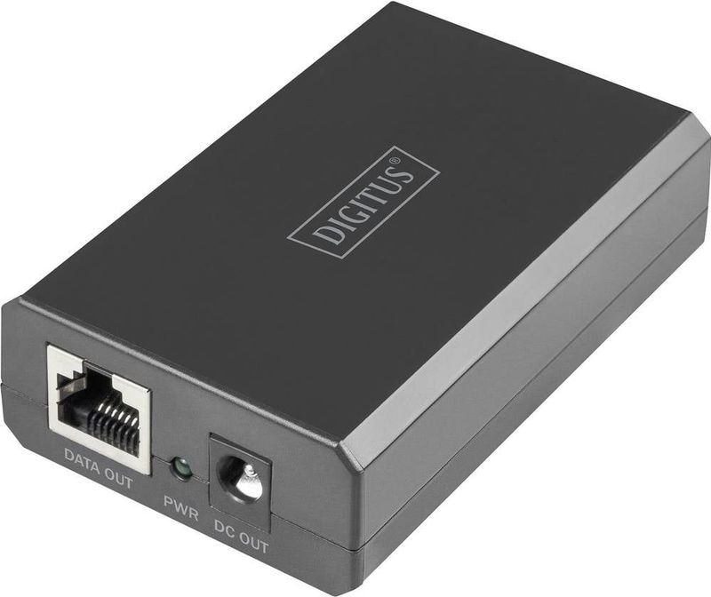 Digitus PoE Adapter & Injector DN-95211 - 10/100/1000 Mbit/s - Zwart