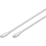 Assmann DIGITUS USB-C Silikon Anschlusskabel, 0,5m, weiß