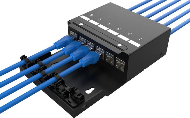 Digitus - Consolidatiepuntdoos - Netwerkaccessoires - 6-poorts Keystone modules met intelligente kabelmanager