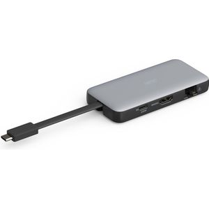 Hoog Niveau - USB-C Dock - Zwart - Aluminium - 7-in-1 Met 4K HDMI