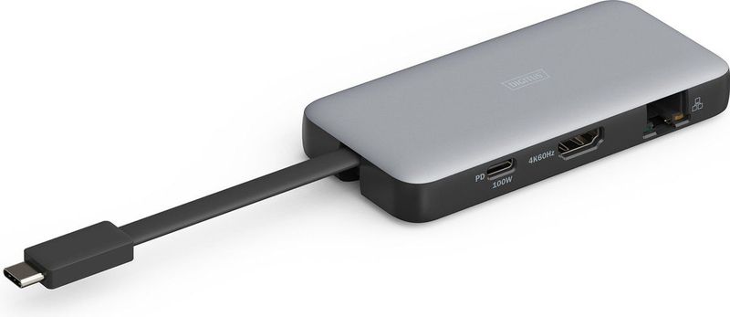 Hoog Niveau - USB-C Dock - Zwart - Aluminium - 7-in-1 Met 4K HDMI