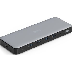 DIGITUS USB-C Docking Station - 13 Poorten - Grijs - Multiport Hub
