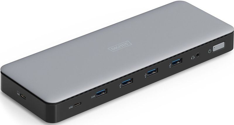 DIGITUS USB-C Docking Station - 13 Poorten - Grijs - Multiport Hub