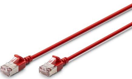 Assmann DIGITUS CAT 6A F-FTP SlimPatchk.,CU,LSZH AWG 32/7, 2m,Rot