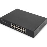 DIGITUS DN-80112-2 - Gigabit Netwerkswitch - 16 Poorten - Onbeheerd - Zwart