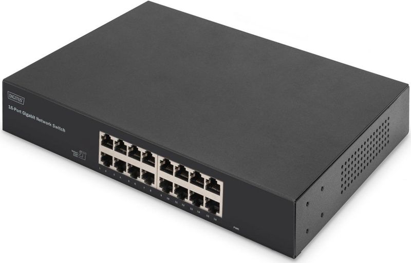 DIGITUS DN-80112-2 - Gigabit Netwerkswitch - 16 Poorten - Onbeheerd - Zwart