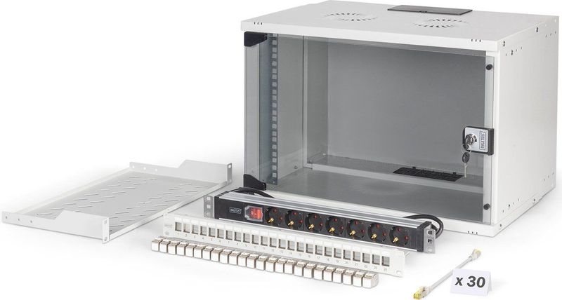 DIGITUS Netzwerk-Set SOHO PRO, 483 mm (19) - 7HE, 540 x 400 mm (B x T) (DN-49202-SET)