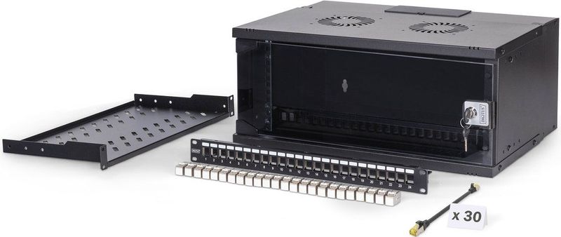 DIGITUS Netzwerk-Set SOHO PRO, 483 mm (19) - 4HE, 540 x 400 mm (B x T) (DN-49201-SET)