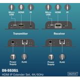 Digitus - HDMI IP Extender Set - 4K/60Hz - Video Omzetters