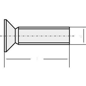 TOOLCRAFT Verzonken schroef 194643 M4*16 D965-4.8-A2K 100 stuks M4 16 mm verzonken kop kruiskop Staal N/A