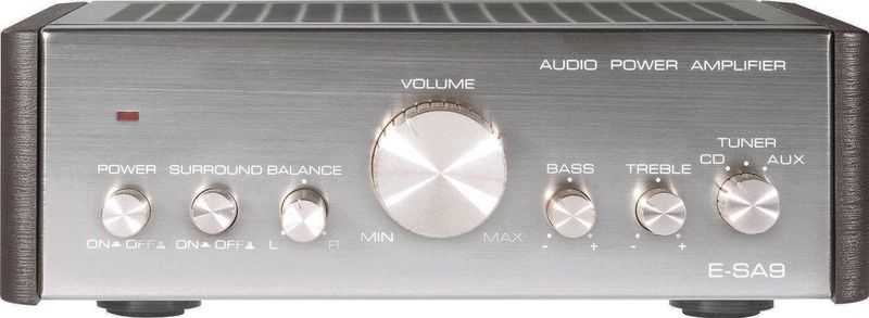 Renkforce E-SA9 Stereoversterker 2 x 12 W Zilver (metallic), Donkerbruin