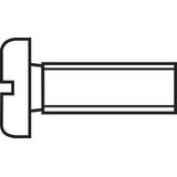TOOLCRAFT 839939 Cilinderschroeven M2.5 10 mm Sleuf DIN 84 ISO 1207 Kunststof, Polyamide 10 stuk(s)
