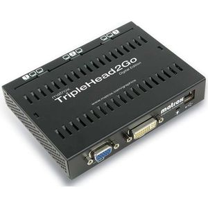 Matrox TripleHead2Go digitale editie, KVM schakelaars, Zwart