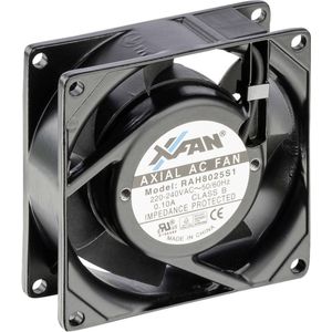 X-Fan - RAH8025S1 - Axiale Ventilator - Zwart - 80 mm - 24 m³/h - 1600 t/min