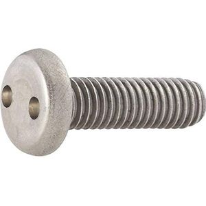 TOOLCRAFT 88111 Linsenkopfschrauben M4 16 mm Doppelloch Edelstahl 10 Stück